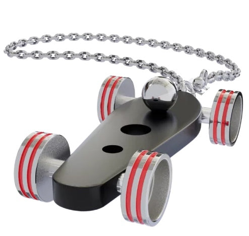 B.R.M. Key Chain Bolides by B.R.M Black w Red Wheel Support Chain Black w Red Wheel Support Chain Image 1