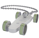 B.R.M. Key Chain Bolides by B.R.M White w Apple Green Wheel Support Chain White w Apple Green Wheel Support Chain Image 1