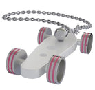 B.R.M. Key Chain Bolides by B.R.M White w Fuchsia Wheel Support Chain White w Fuchsia Wheel Support Chain Image 1