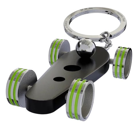 B.R.M. Key Ring Bolides by B.R.M Black w Apple Green Wheel Support Ring Black w Apple Green Wheel Support Ring Image 1