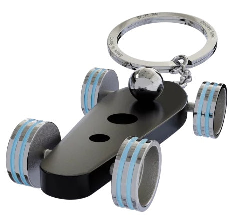 B.R.M. Key Ring Bolides by B.R.M Black w Light Blue Wheel Support Ring Black w Light Blue Wheel Support Ring Image 1