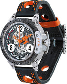 B.R.M. Watch DDF6-44 Skeleton Orange Hands DDF6-44-SQ-AO Image 1