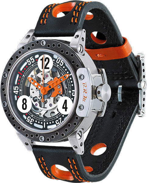 B.R.M. Watch DDF6-44 Skeleton Orange Hands DDF6-44-SQ-AO Image 1