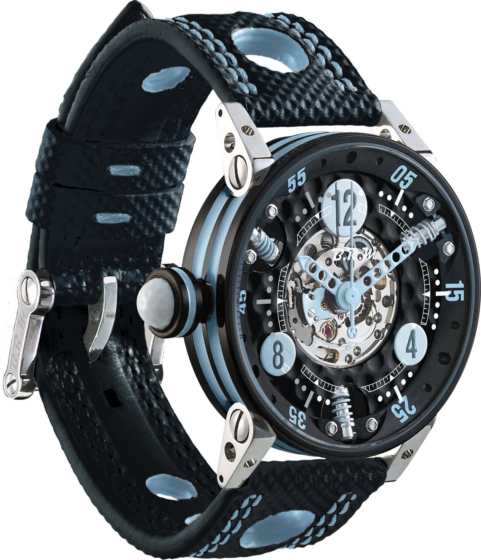B.R.M Watch Golf Master Ladies Light Blue Hands GF7-38-SA-N-SQ-ABLC Image 1