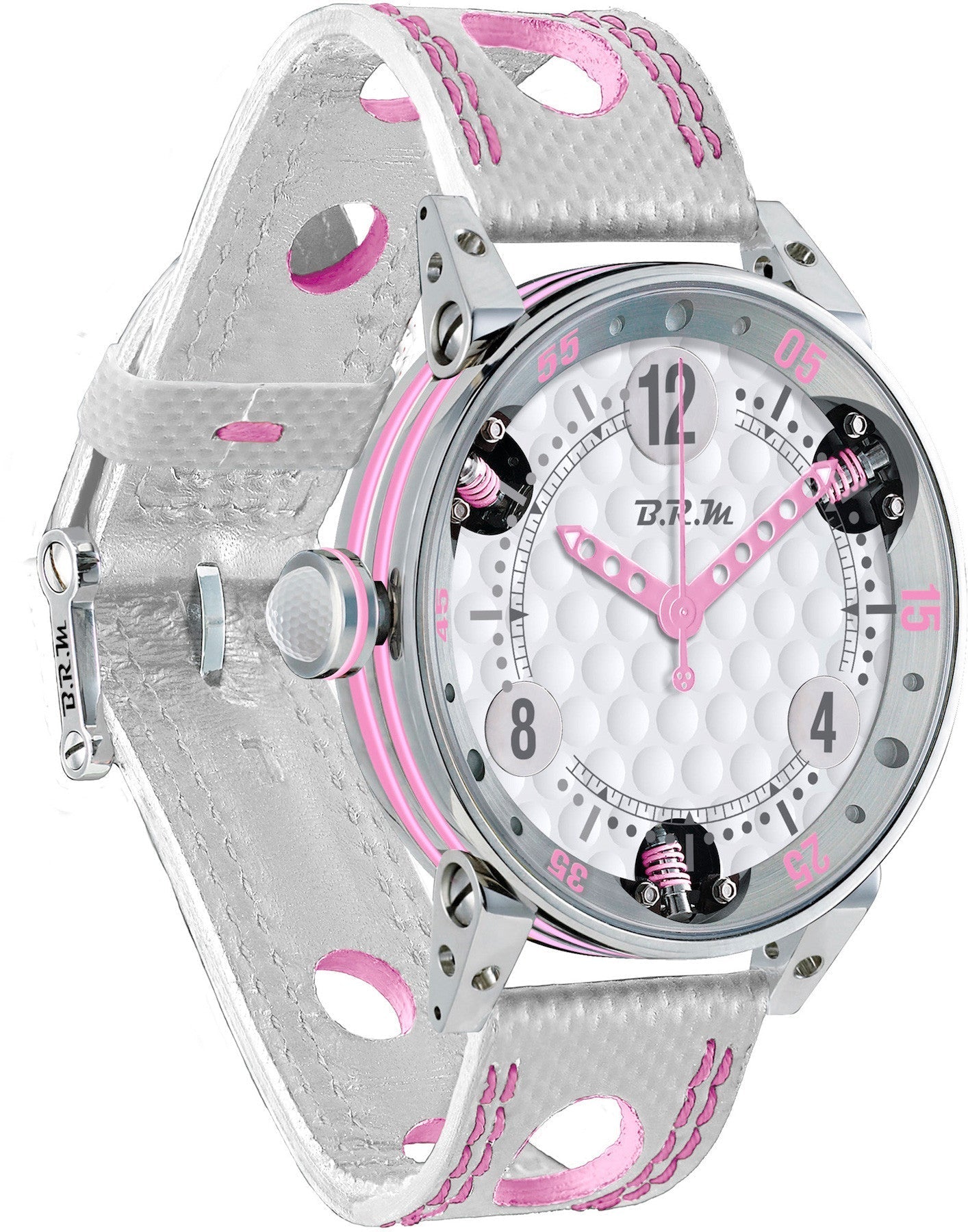 B.R.M Watch Golf Master Ladies Pink Hands GF6-38-SA-672 Image 1