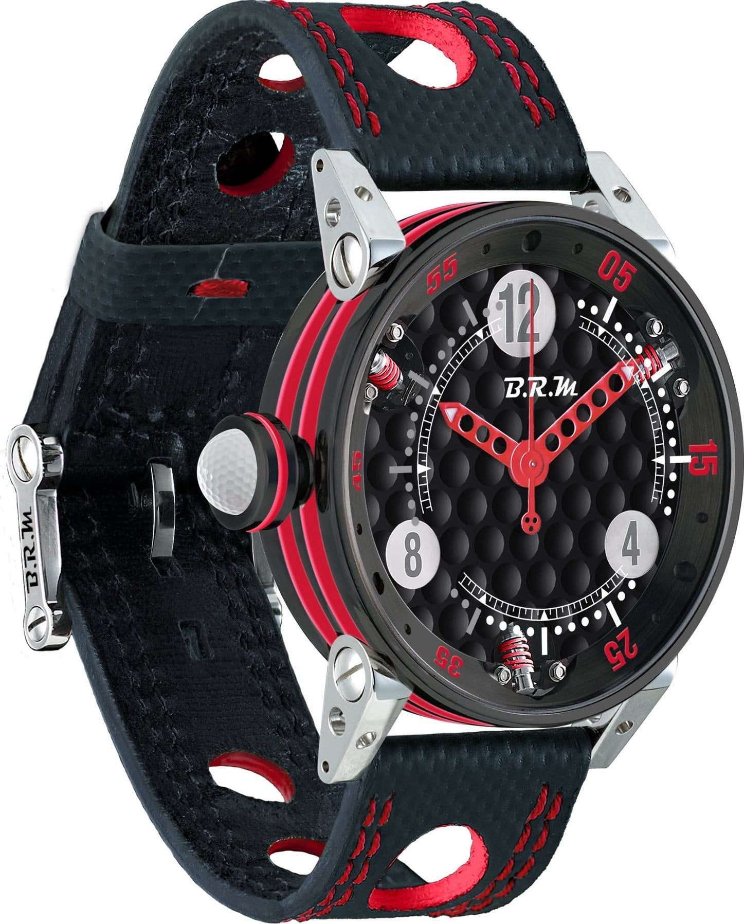 B.R.M Watch Golf Master Ladies Red Hands GF7-38-SA-N-AR Image 1