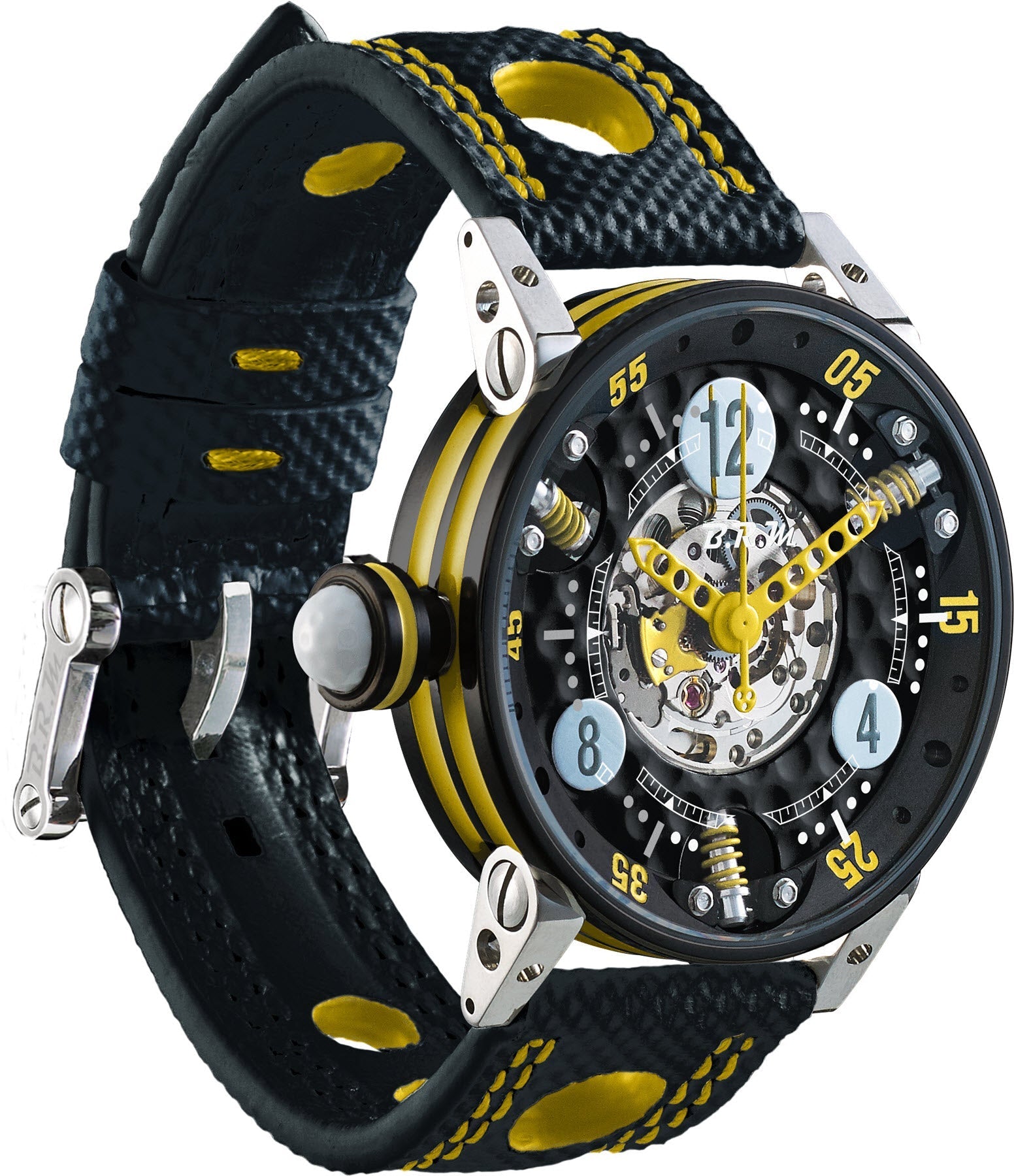 B.R.M Watch Golf Master Ladies Yellow Hands GF7-38-SA-N-SQ-AJ Image 1