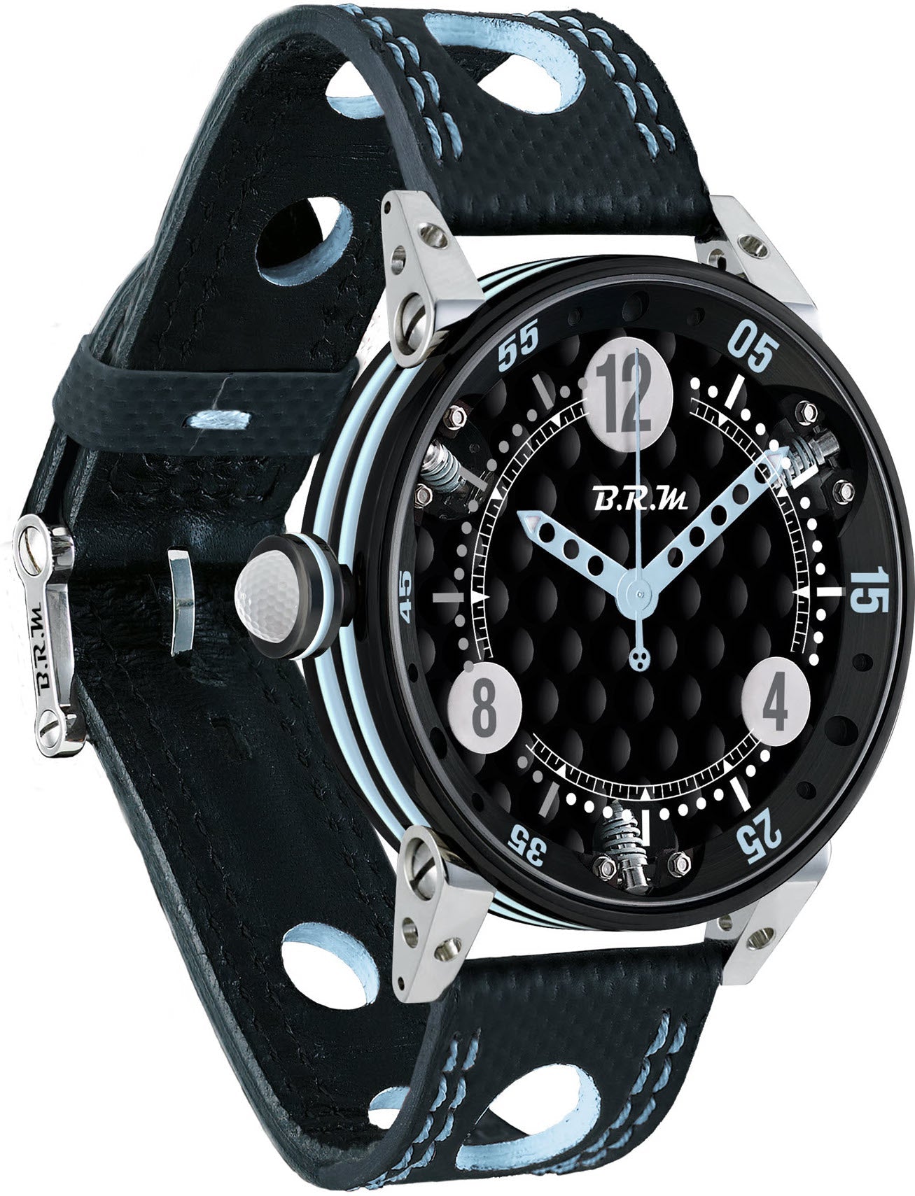 B.R.M Watch Golf Master Mens Light Blue Hands GF6-44-SA-N-ABLC Image 1