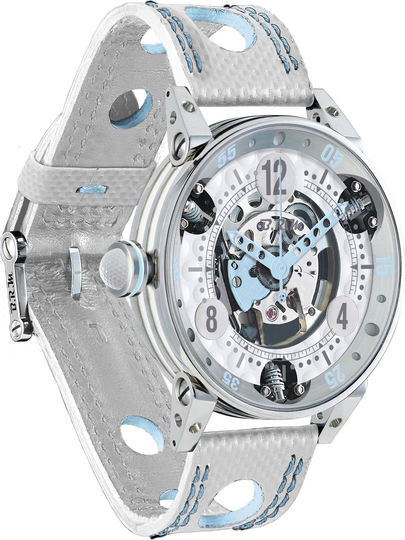 B.R.M Watch Golf Master Mens Light Blue Hands GF6-44-SA-SQ-ABLC Image 1