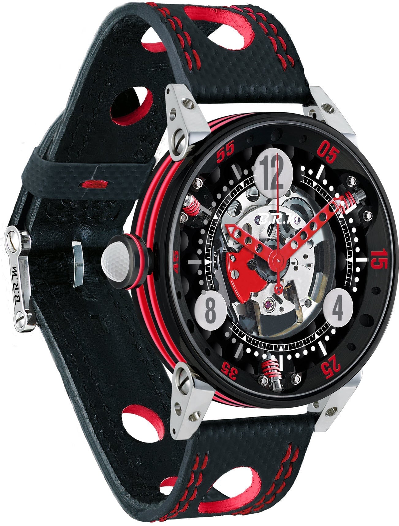 B.R.M Watch Golf Master Mens Red Hands GF6-44-SA-N-SQ-AR Image 1