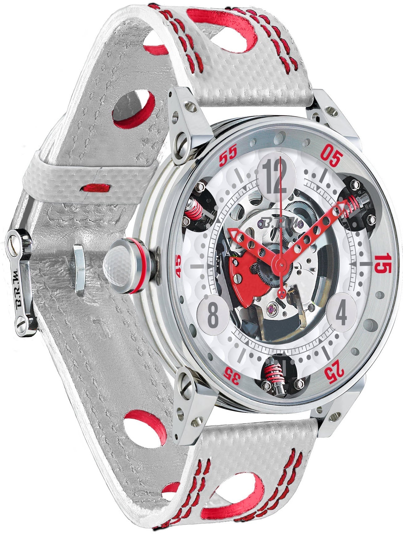 B.R.M Watch Golf Master Mens Red Hands GF6-44-SA-SQ-AR Image 1