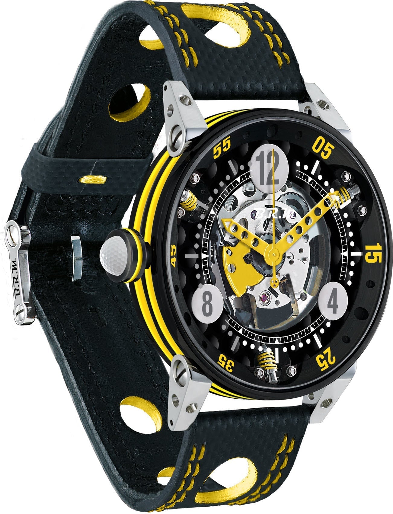 B.R.M Watch Golf Master Mens Yellow Hands GF6-44-SA-N-SQ-AJ Image 1