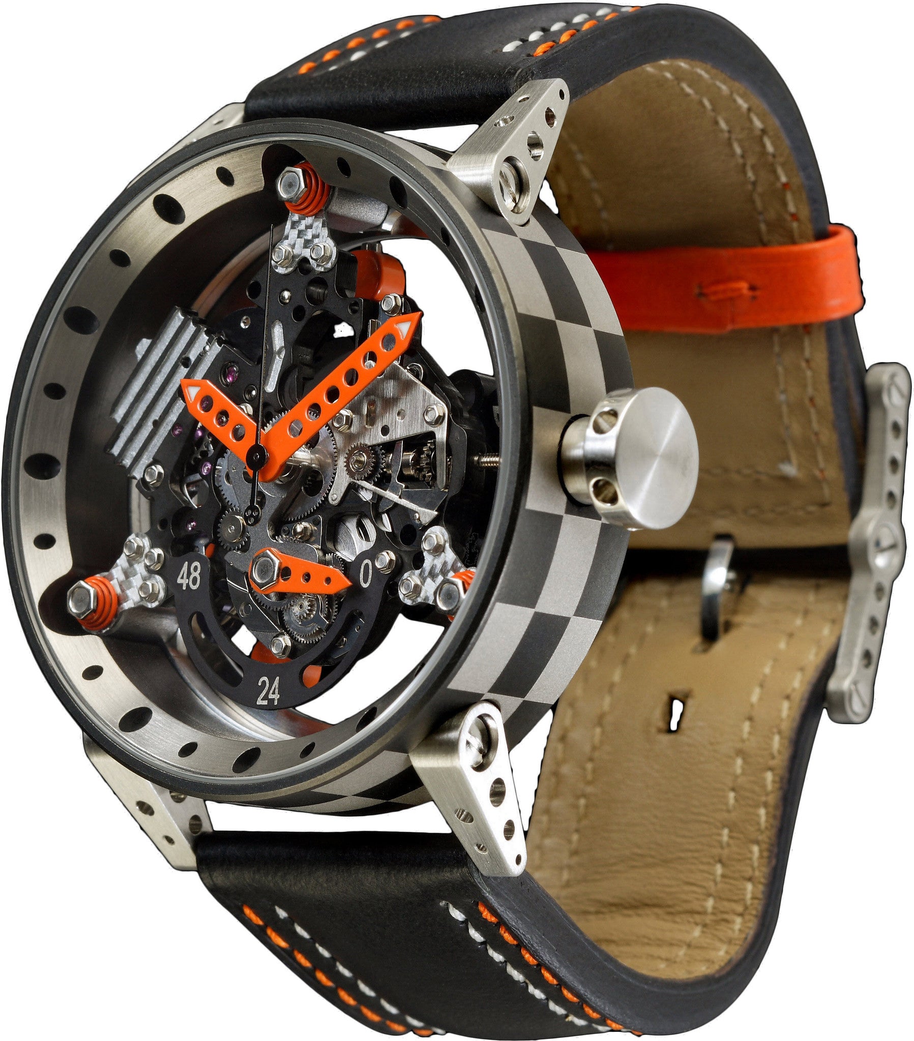 B.R.M Watch R-50 Orange Hands R-50-TN Image 1