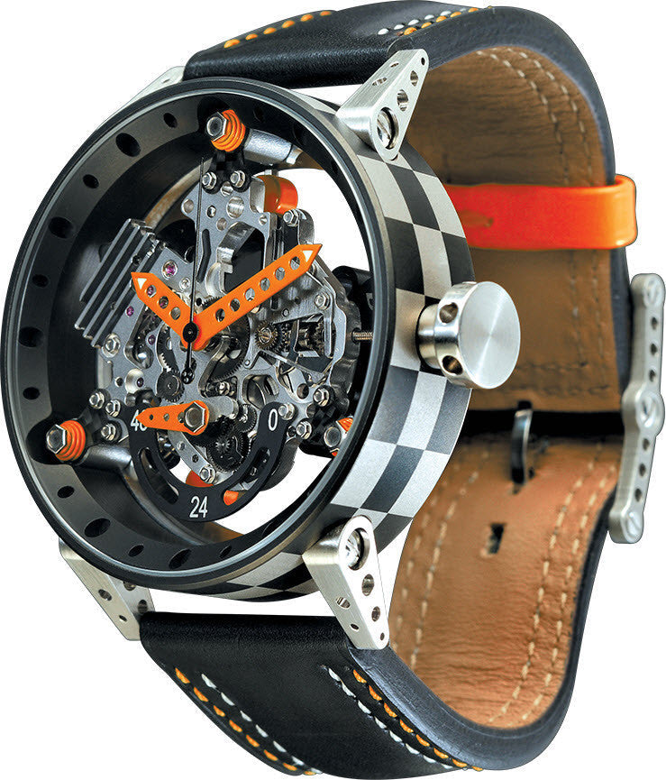 B.R.M. Watch R-50-TN Orange Hands R-50-TN-AO Image 1