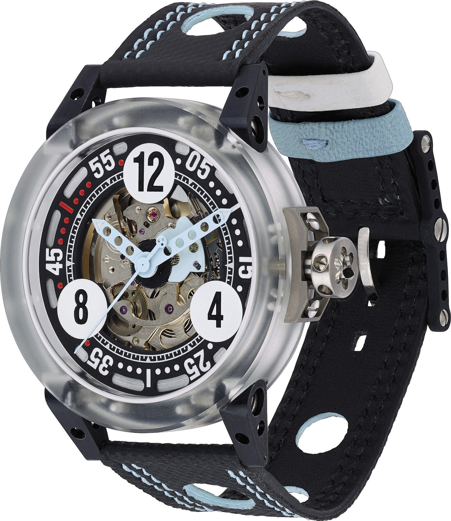 B.R.M Watch V6-44 Makrolon Light Blue Hands V6-44-MK-ABL Image 1