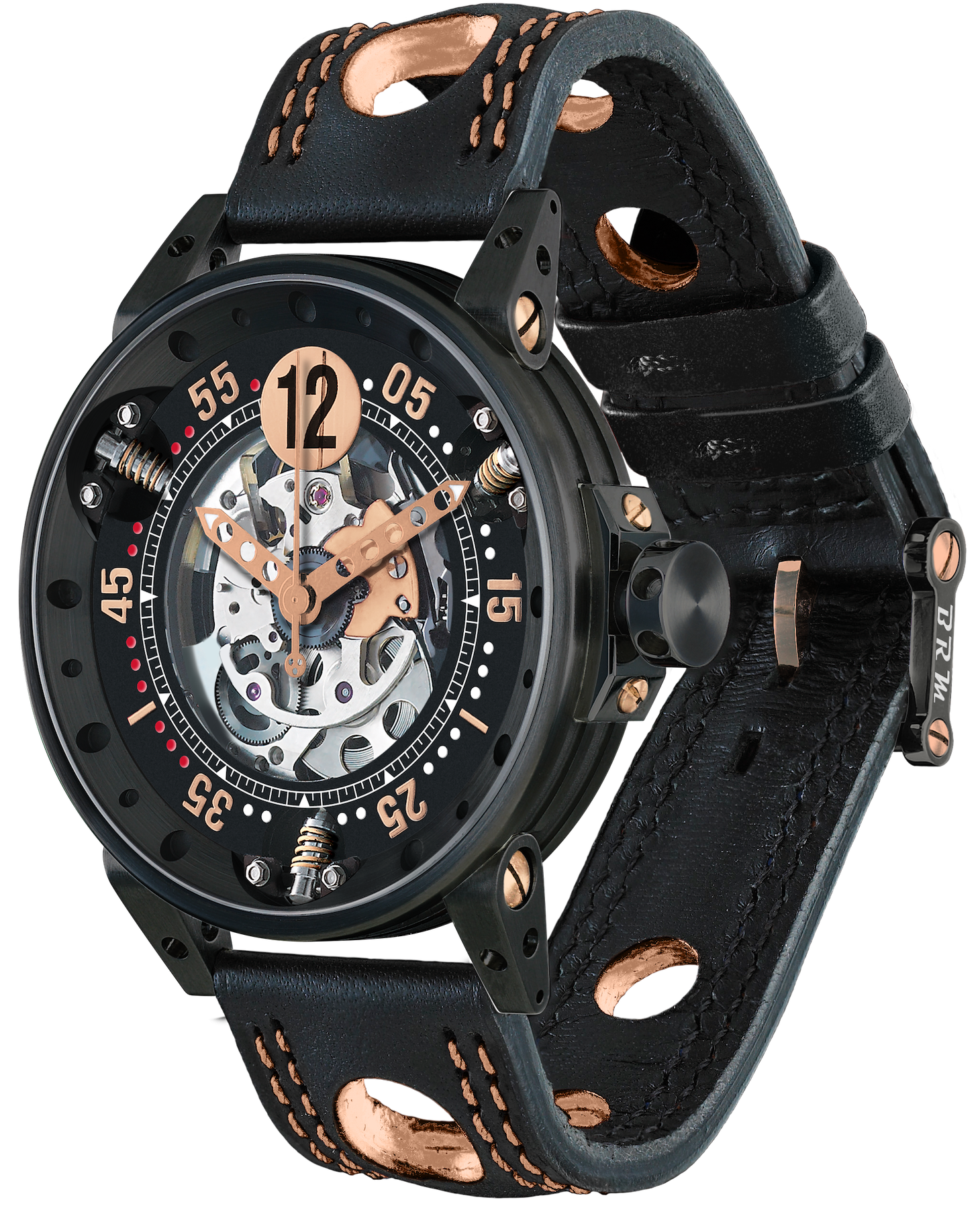 B.R.M. Watch V6-44-SA-N-SQ-A5N Black Skeleton Dial V6-44-SA-N-SQ-A5N Image 1