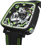 B.R.M. Watches FF39-40 Black Titanium Lime Green Watch FF39-40-TN-LFN-VP Image 1
