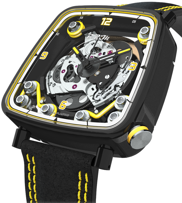 B.R.M. Watches FF39-40 Black Titanium Yellow Watch FF39-40-TN-LFN-J Image 1