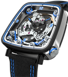 B.R.M. Watches FF39-40 Grey Titanium Black PVD Blue Watch FF39-40-TG-LFN-BLM Image 1