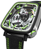 B.R.M. Watches FF39-40 Grey Titanium Black PVD Lime Green Watch FF39-40-TG-LFN-VP Image 1