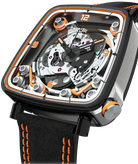 B.R.M. Watches FF39-40 Grey Titanium Black PVD Orange Watch FF39-40-TG-LFN-O Image 1