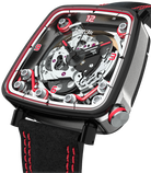 B.R.M. Watches FF39-40 Grey Titanium Black PVD Red Watch FF39-40-TG-LFN-R Image 1