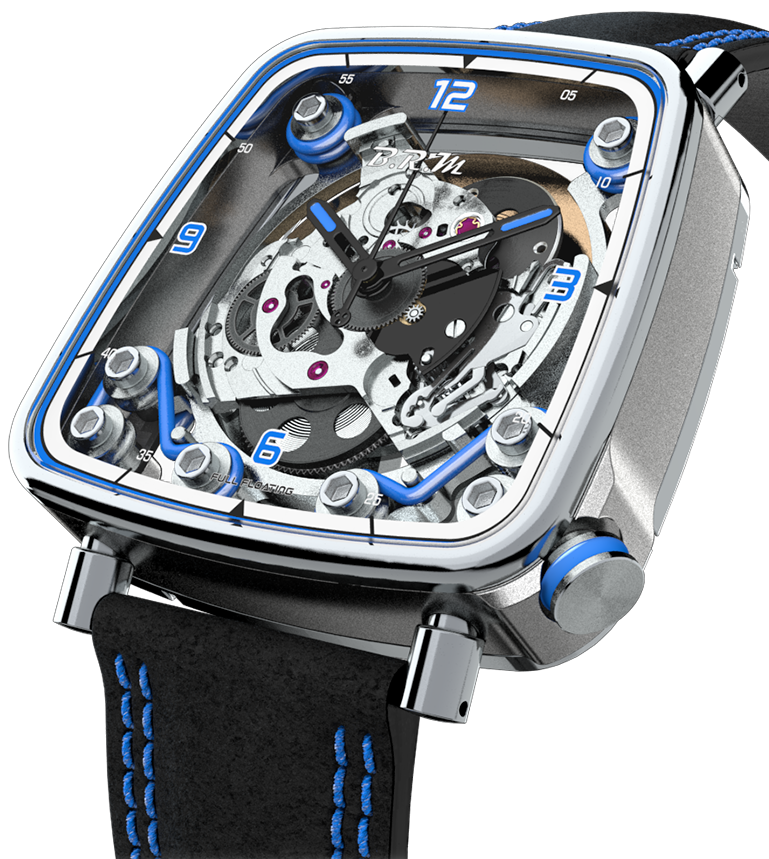 B.R.M. Watches FF39-40 Grey Titanium Blue Watch FF39-40-TG-LFG-BLM Image 1