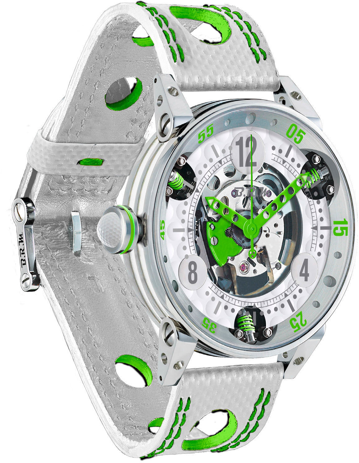 B.R.M. Watches Golf Master Mens Lime Green Hands Watch GF6-44-SA-SQ-AVP Image 1