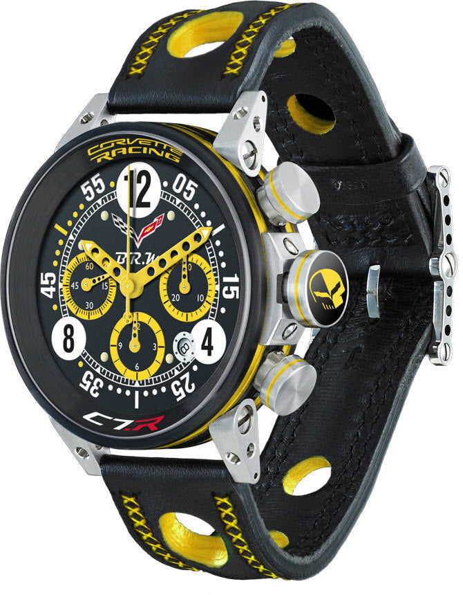B.R.M. Watches V12-44 Corvette Racing Yellow Hands Limited Edition Watch V12-44-COR-01 Image 1