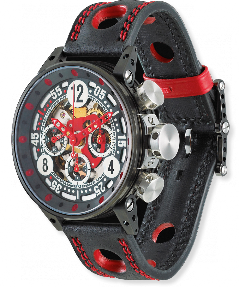 B.R.M. Watches V12-44 Sport Red Hands Watch V12-44-SPORT-AR Image 1