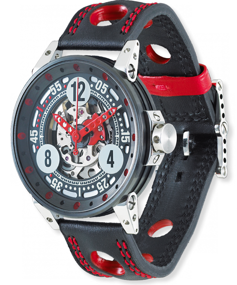 B.R.M. Watches V6-44 Sport Red Hands Watch V6-44-SPORT-AR Image 1
