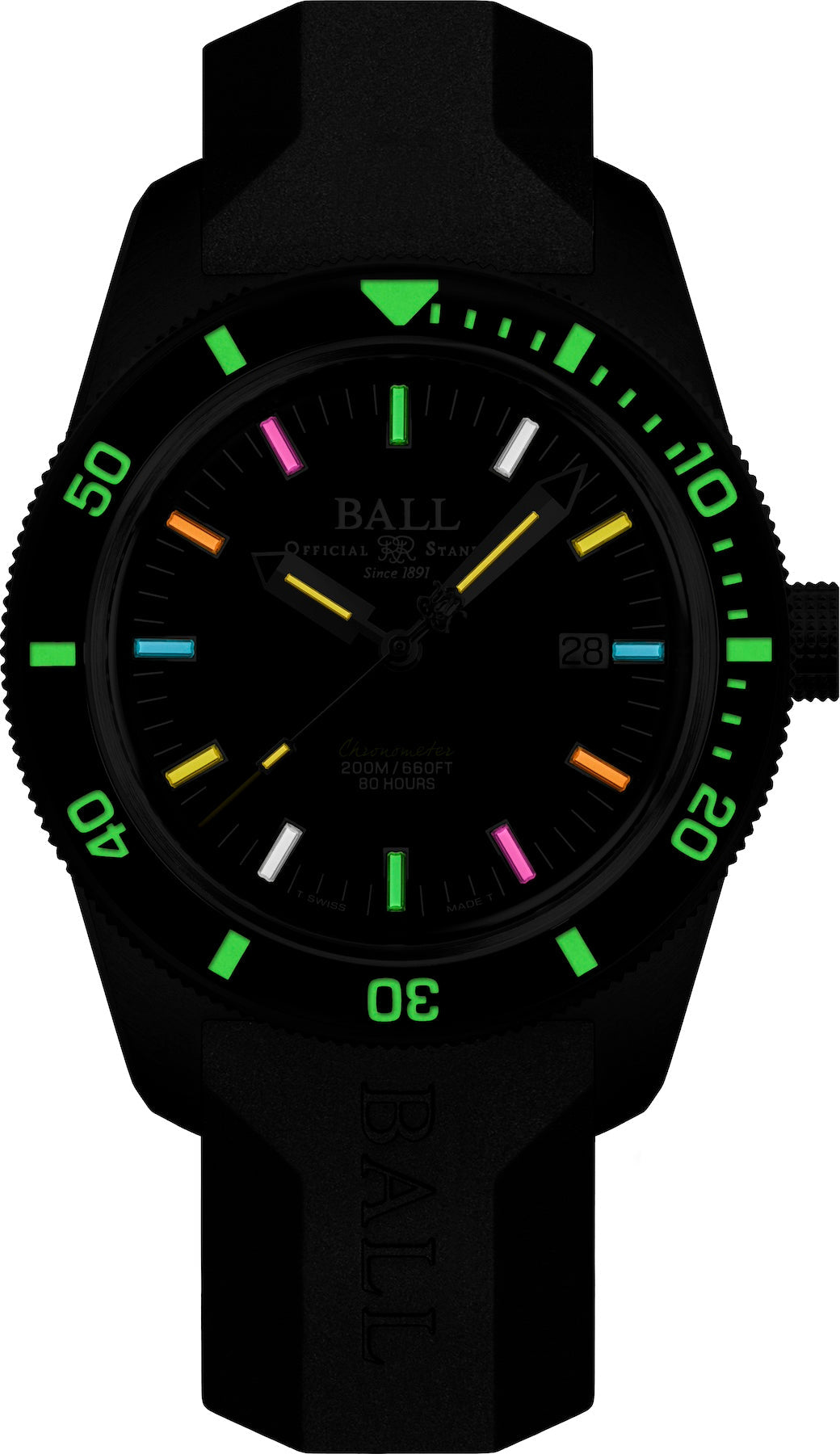 Ball Watch Company Engineer II Skindiver Heritage Manufacture Chronometer Limited Edition Watch DD3208B-P2C-BKR Image 2