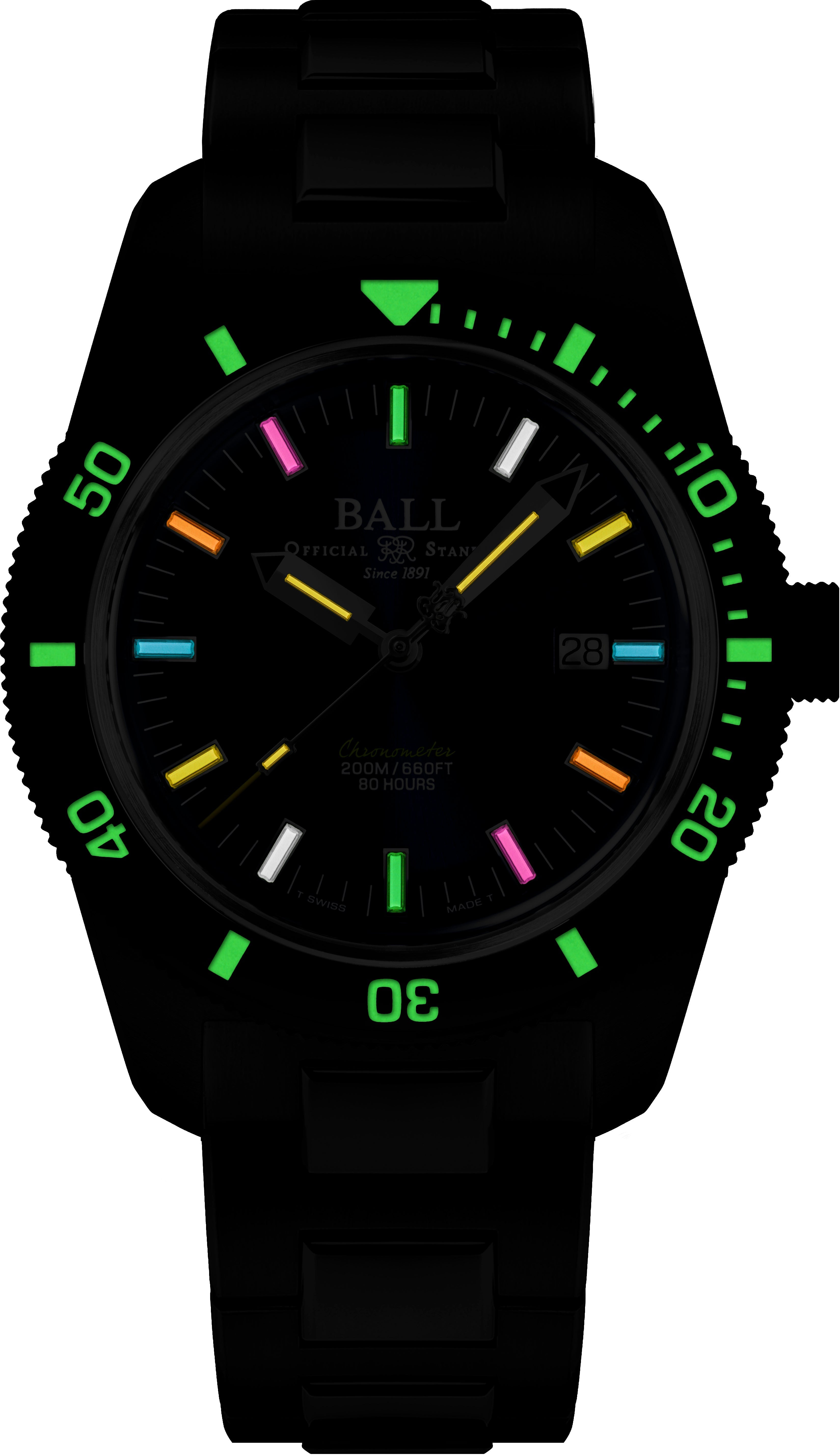 Ball Watch Company Engineer II Skindiver Heritage Manufacture Chronometer Watch DD3208B-S2C-BER Image 2