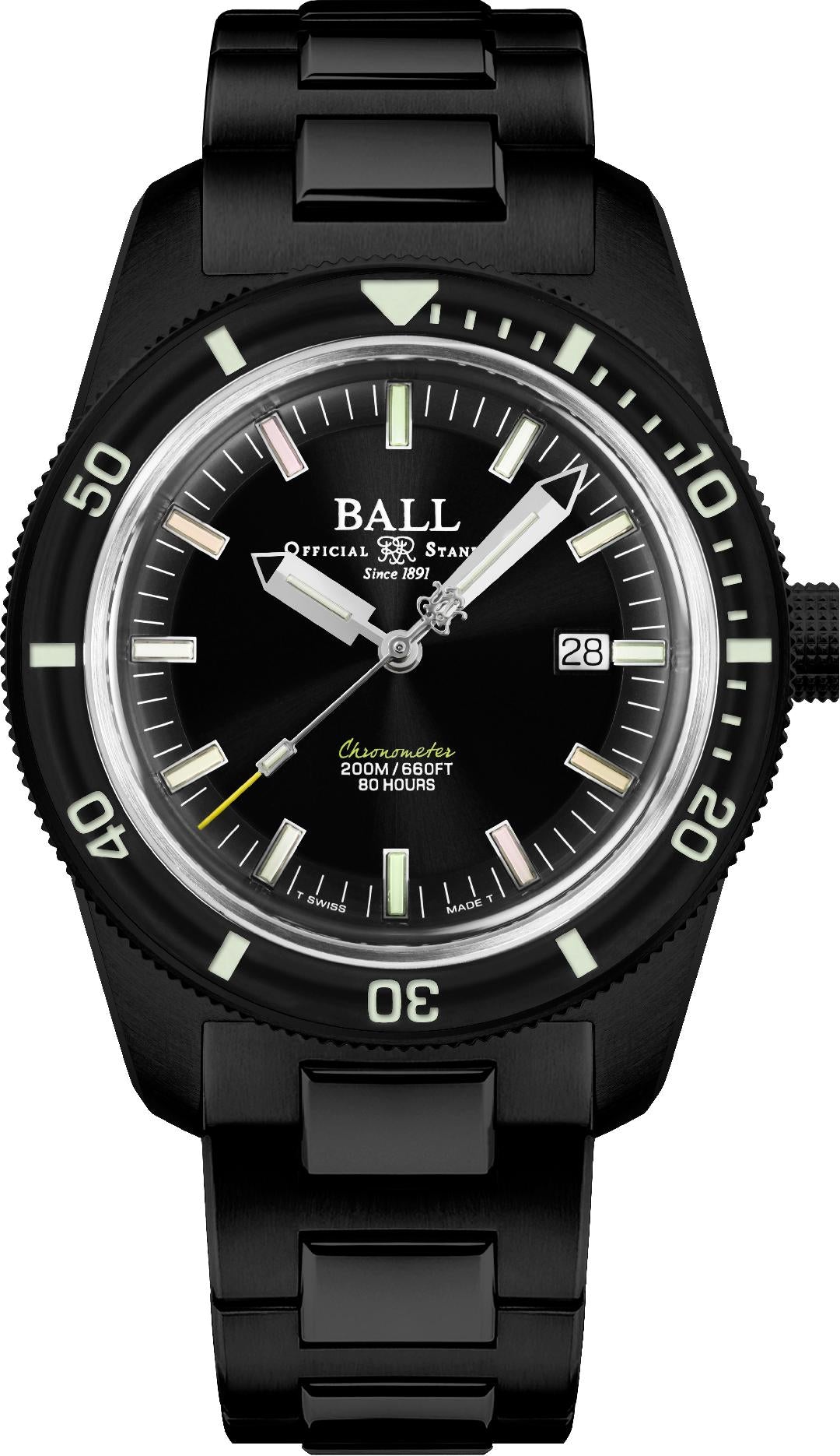Ball Watch Company Engineer II Skindiver Heritage Manufacture Chronometer Watch DD3208B-S2C-BKR Image 1