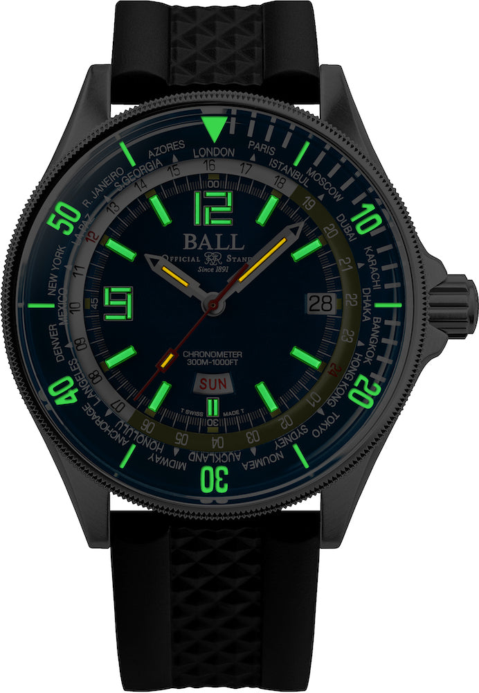 Ball Watch Company Engineer Master II Diver Worldtime Limited Edition Watch DG2232A-PC-BE Image 2