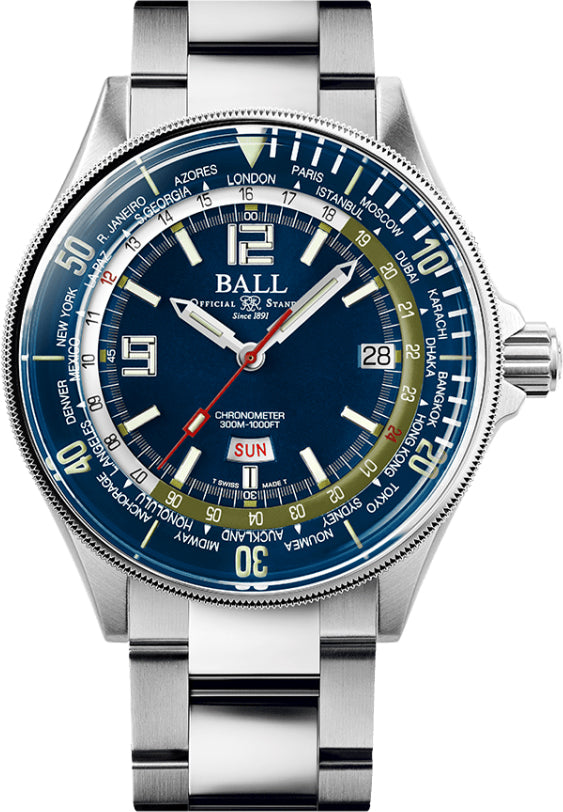 Ball Watch Company Engineer Master II Diver Worldtime Limited Edition Watch DG2232A-SC-BE Image 1