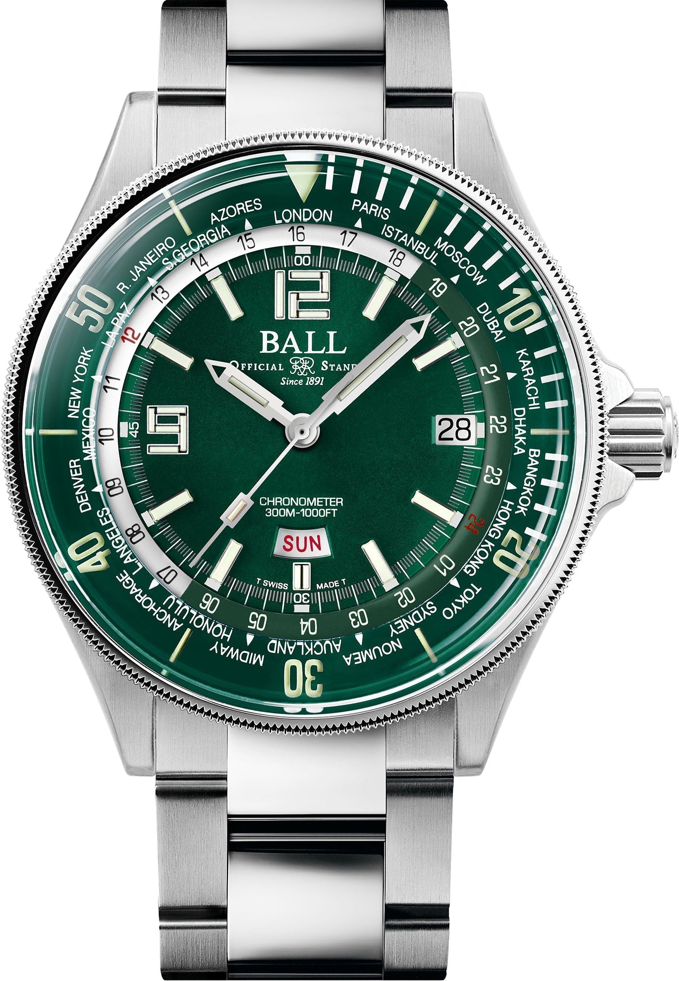 Ball Watch Company Engineer Master II Diver Worldtime Limited Edition Watch DG2232A-SC-GR Image 1
