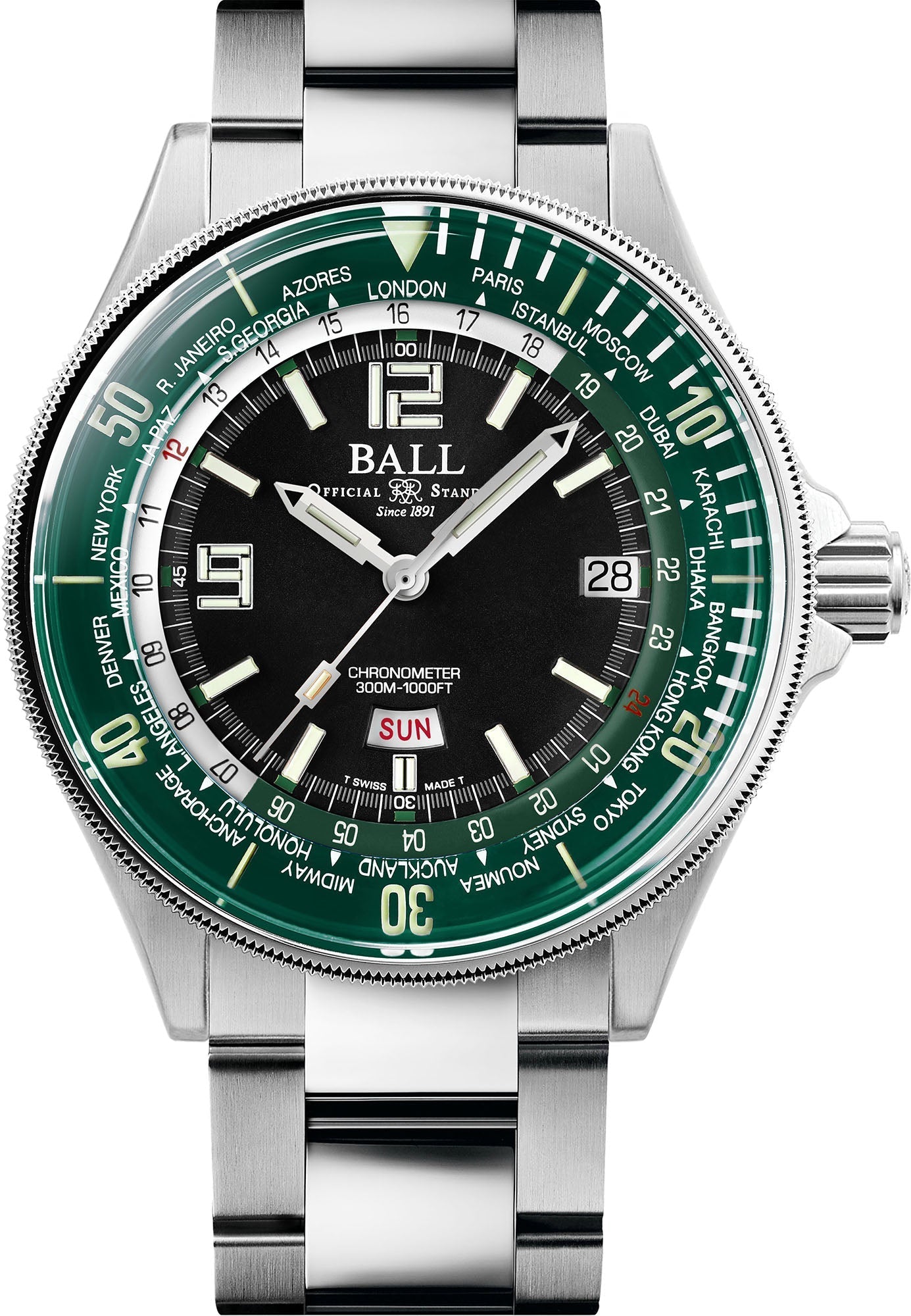 Ball Watch Company Engineer Master II Diver Worldtime Limited Edition Watch DG2232A-SC-GRBK Image 1