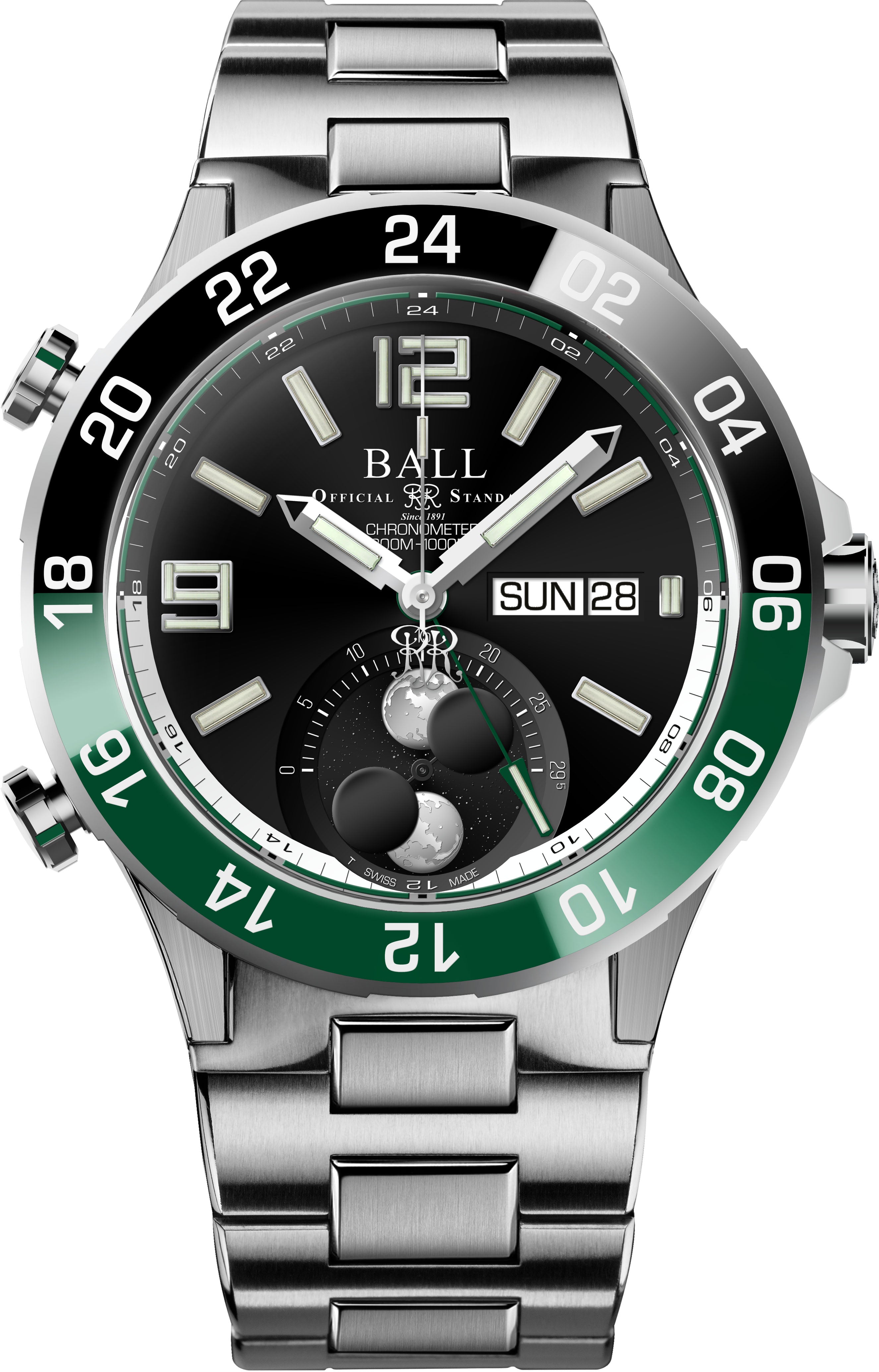 Ball Watch Company Roadmaster Marine GMT Moon Phase Limited Edition Watch DG3220A-S2C-BK Image 1
