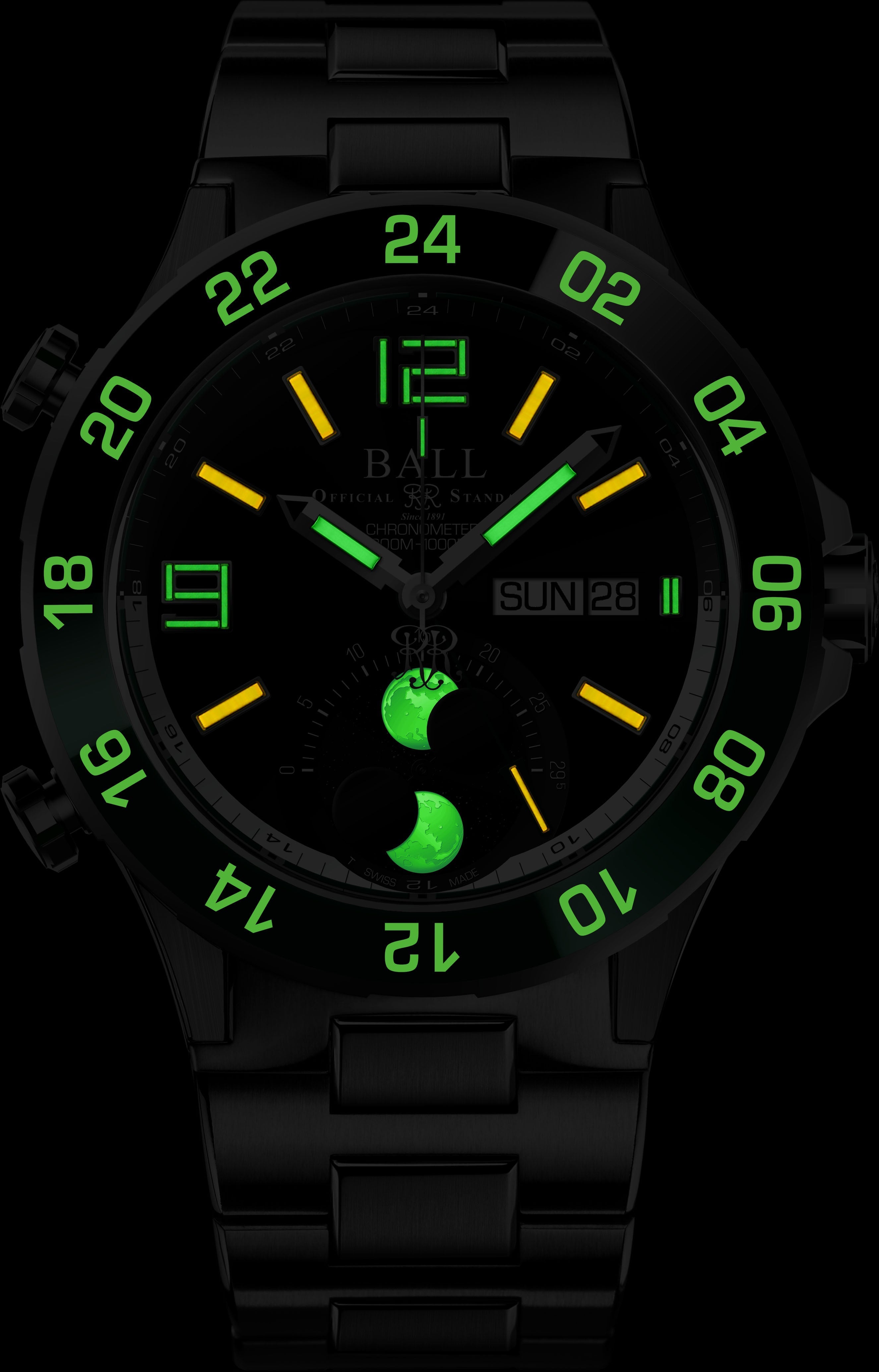 Ball Watch Company Roadmaster Marine GMT Moon Phase Limited Edition Watch DG3220A-S2C-BK Image 2