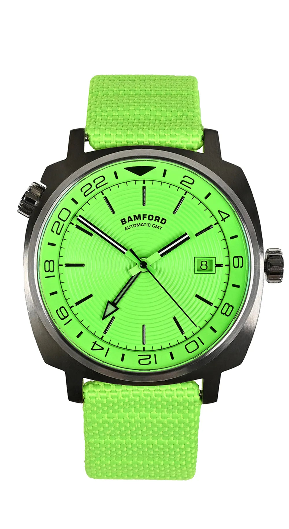 bamford-gmt-electric-green-watch