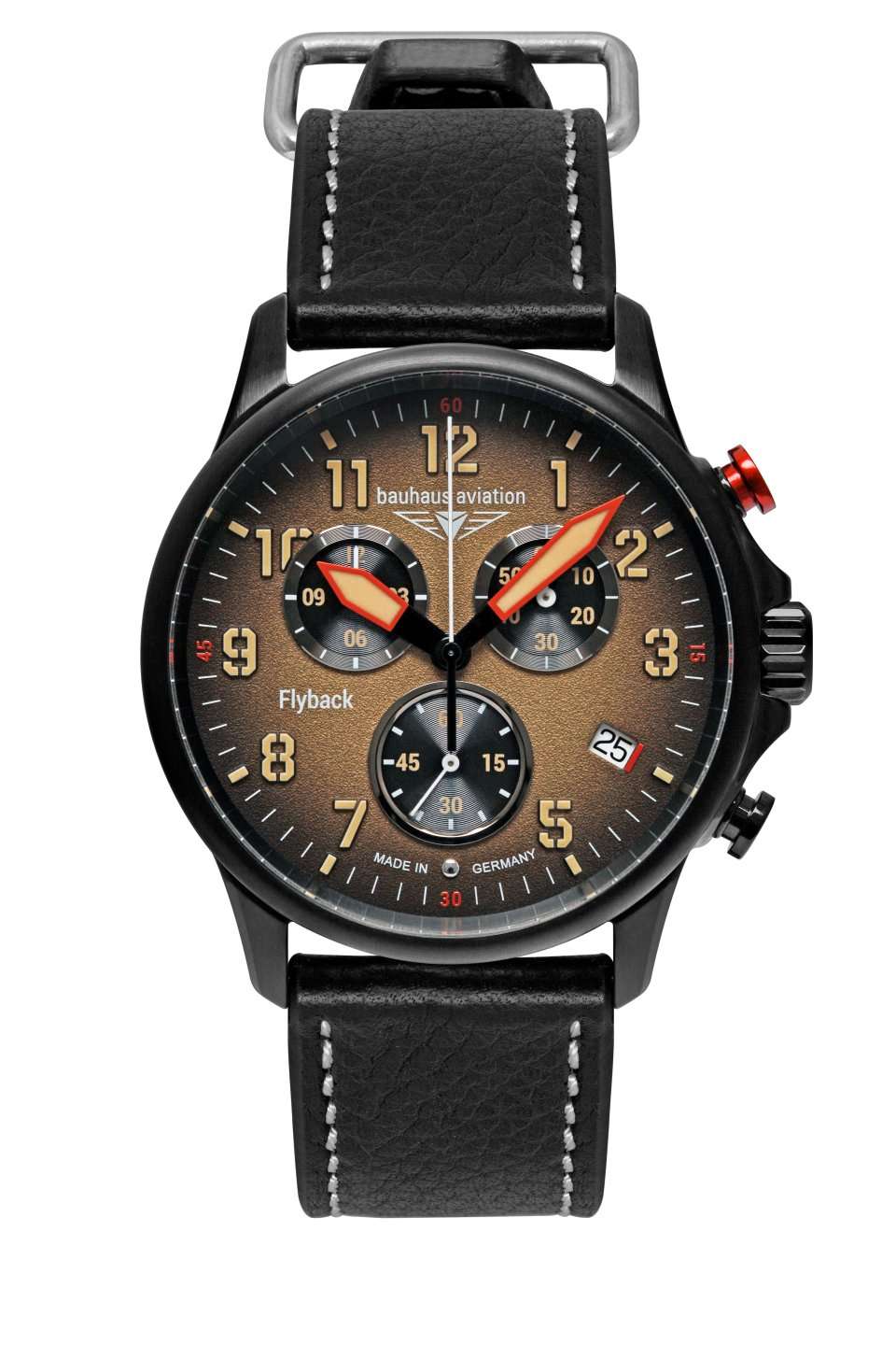 Bauhaus Aviation Blackwing Quartz Flyback Chronograph Watch 28885 Image 1