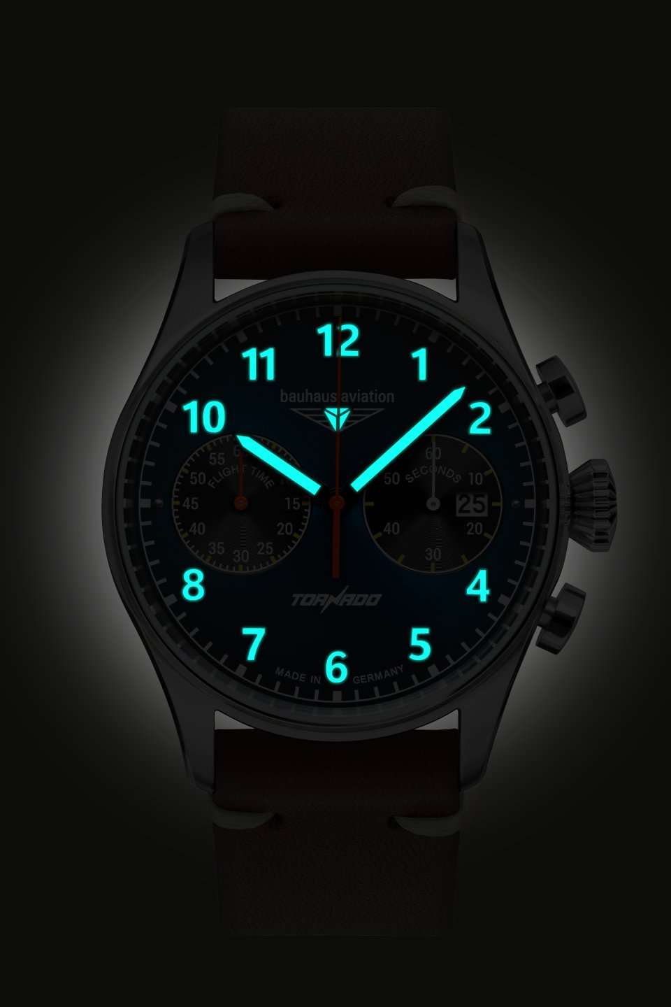 Bauhaus Aviation Flight Control Tornado Quartz Chronnograph Watch 27723 Image 2