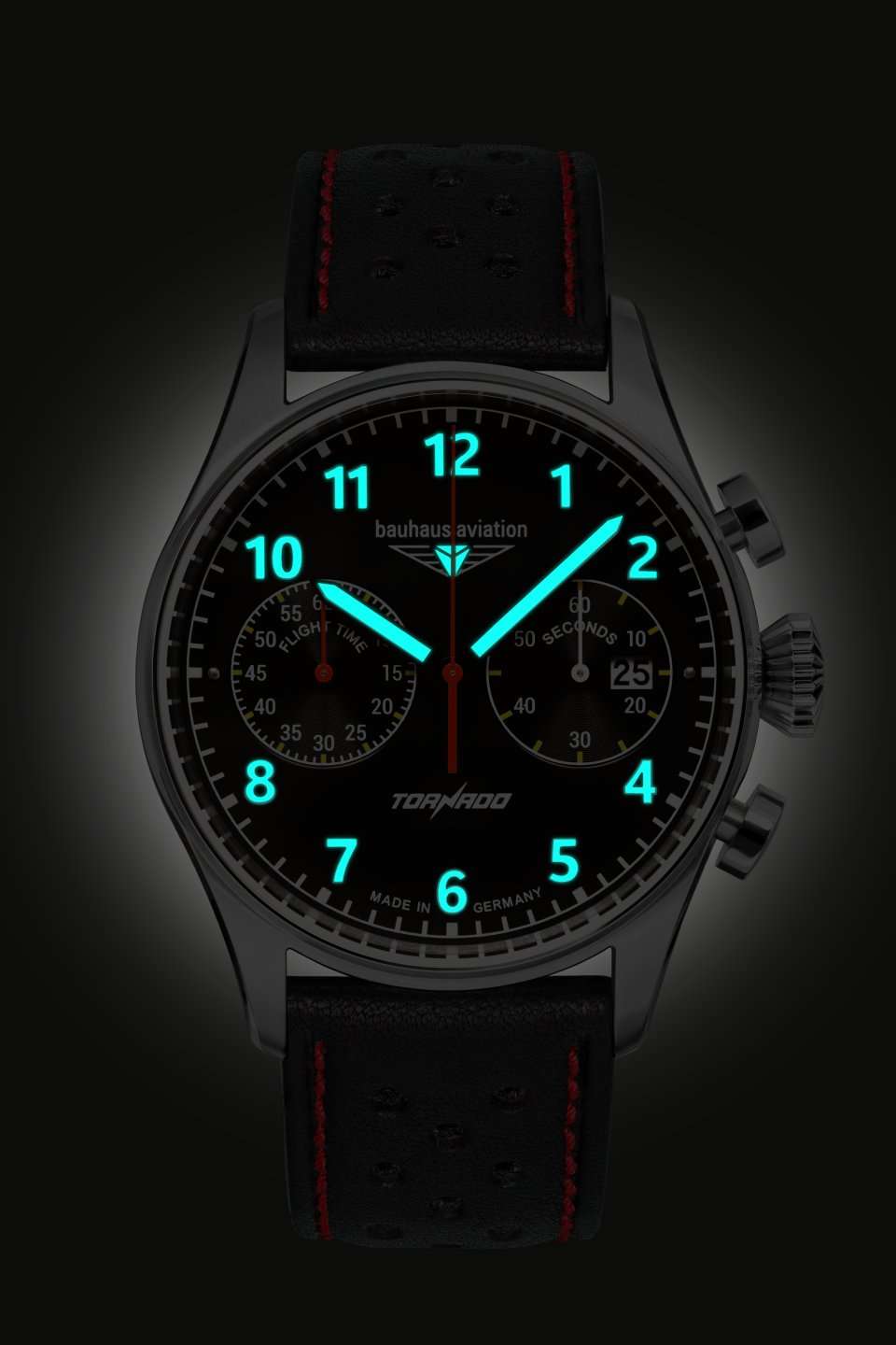 Bauhaus Aviation Flight Control Tornado Quartz Chronograph Watch 27702 Image 2