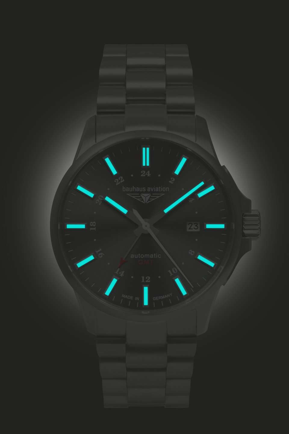 Bauhaus Aviation Titanium GMT Watch 28684 Image 3