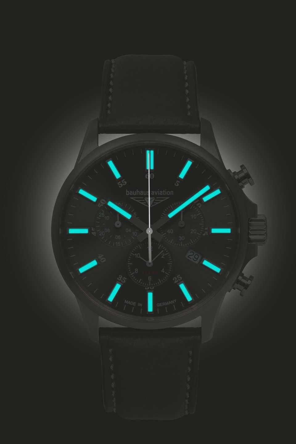 Bauhaus Aviation Titanium Quartz Chronograph Watch 28804 Image 2