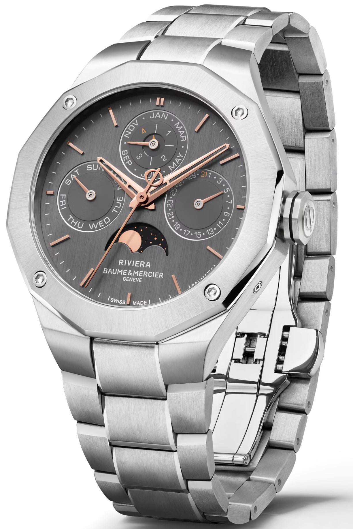 Baume et Mercier Riviera Automatic Perpetual Calender Watch 10786 Image 4