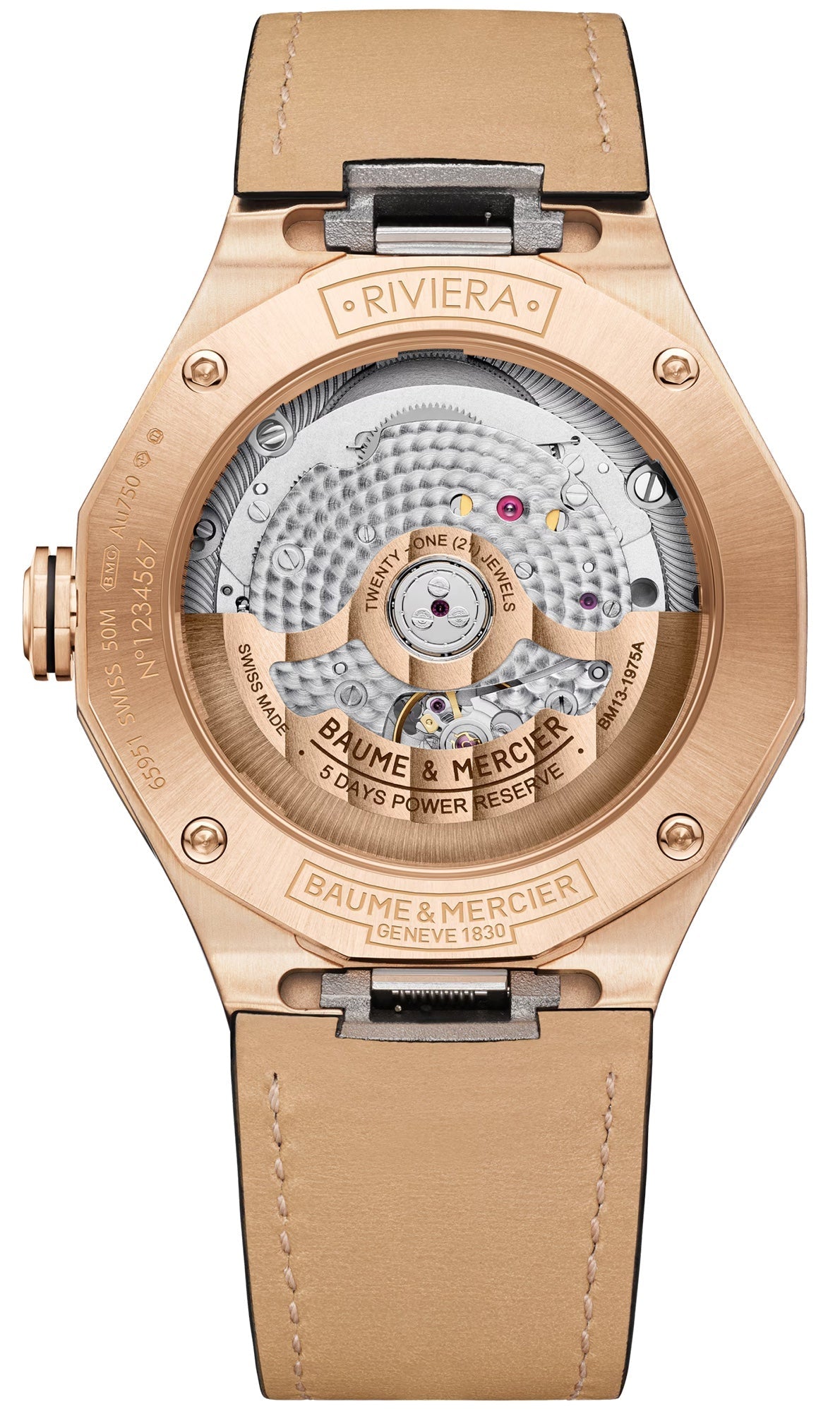 Baume et Mercier Riviera Automatic Rose Gold Watch 10787 Image 2