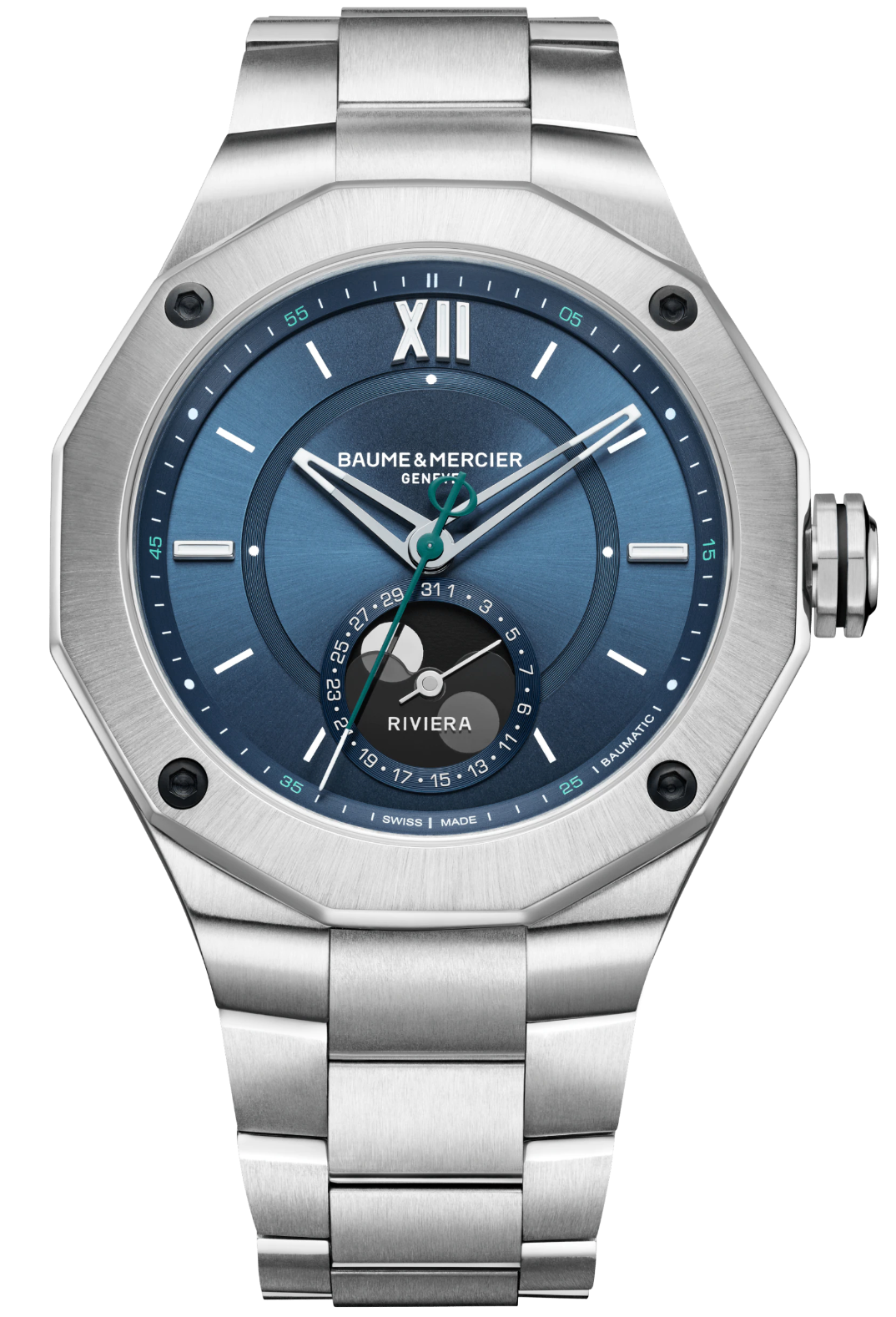 Baume et Mercier Riviera Baumatic Moonphase Mens Watch 10682 Image 1