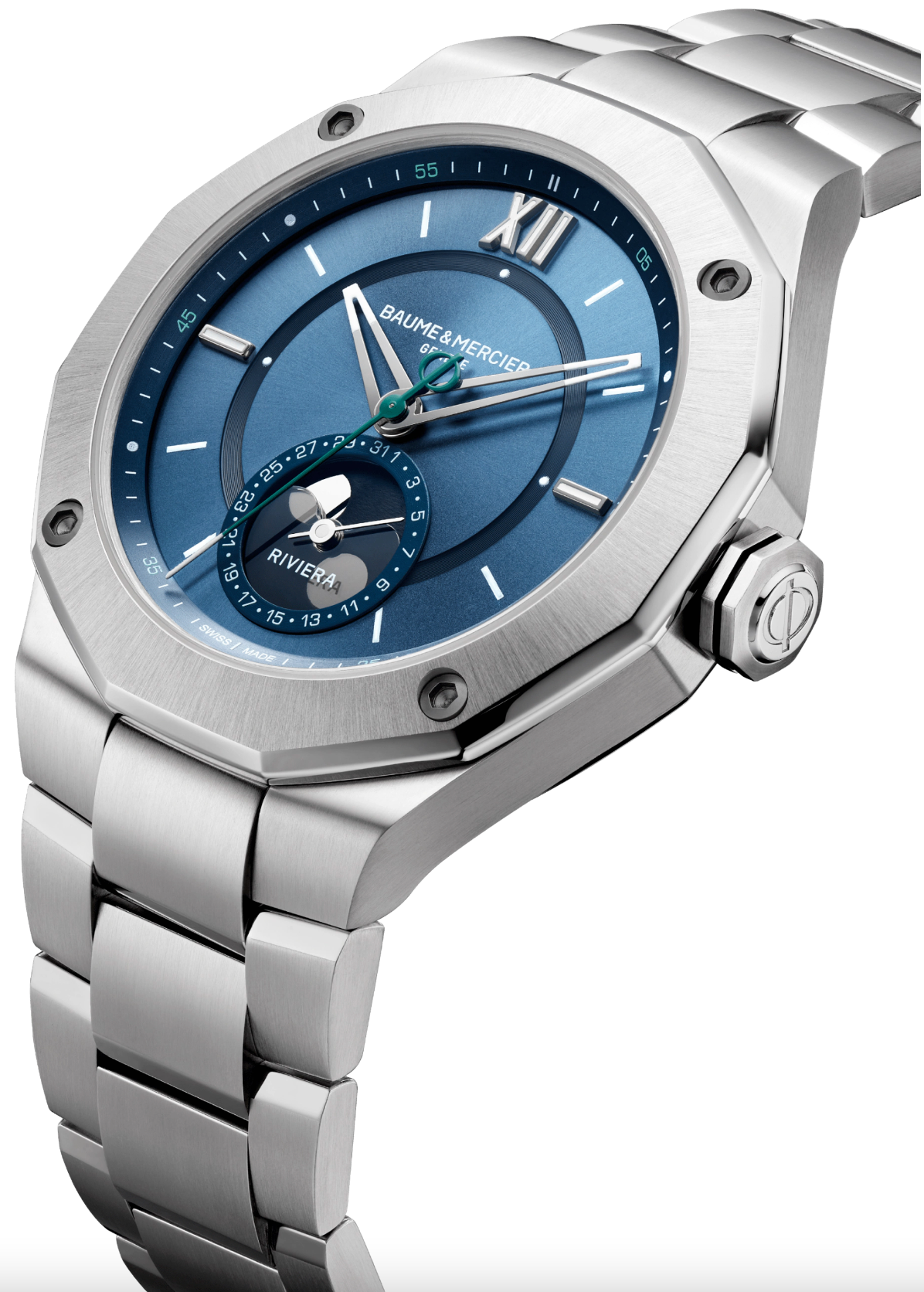 Baume et Mercier Riviera Baumatic Moonphase Mens Watch 10682 Image 3